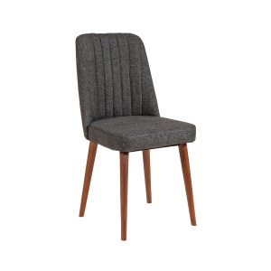 Scaun Vina Sandalye Anthracite, Walnut - Img 3