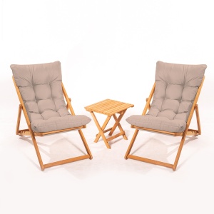 Set gradina masa si scaune (3 piese) Masa My005 - Brown - Img 1