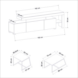 Set mobilier Beliz - White - Img 7