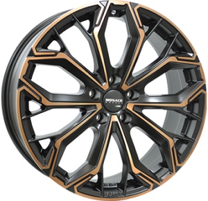 8,0X19 MONACO WHEELS GPC17 5/112 ET35 66,4 - Black / Copper