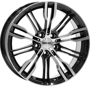 9,0X19 MONACO WHEELS GP8 5/120 ET20 CH72,6 - Gloss Black / Polished