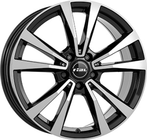 9,0X20 RIAL M12X 5/112 ET20 CH66,4 - Gloss Black / Polished