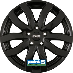CMS C22 7.5X18 5X112 ET51 57.1 COMPLETE BLACK GLOSS KBA-51720 M+S