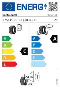 CONTINENTAL 275/35 ZR21 103Y XL ND0 SPORT CONTACT 5P - Img 4