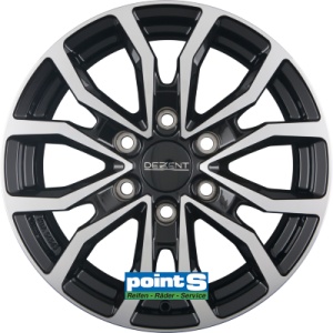 DEZENT KC BP 7.5X17 6X139.7 ET38 67.1 SCHWARZ GLŽNZEND/FRONTPOLIERT. ECE