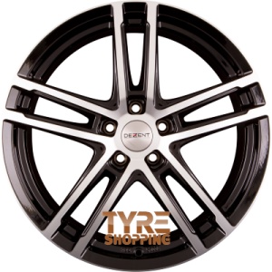DEZENT TZ BL 6.0X15 4X100 ET46 54.1 SCHWARZ GLNZEND/FRONTPOLIERT. ECE