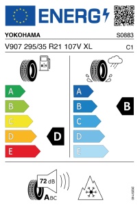 YOKOHAMA 295/35 R21 107V XL M+S ADVAN WINTER V907 - Img 4