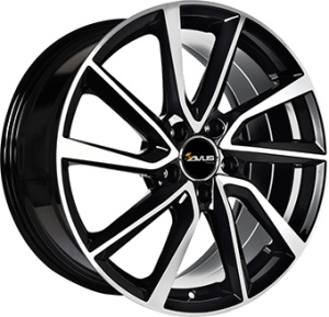 5,5X15 AVUS AC-518 4/100 ET40 CH73,1 - Gloss Black / Polished