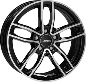 6,5X16 AUTEC MERCADOR 5/112 ET44 CH66,6 - Gloss Black / Polished
