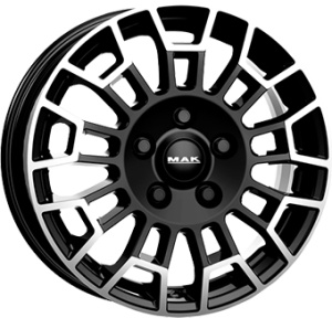 7,0X17 MAK NOMAD 5/120 ET51 CH65,1 - Gloss Black / Polished