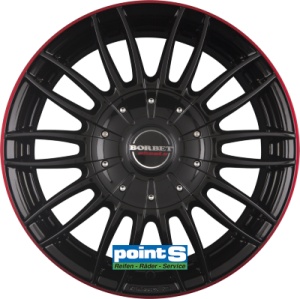 BORBET CW3 7.5X18 5X112 ET48 66.6 BLACK GLOSSY RED RING KBA-49823 M+S 222710