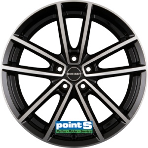 BORBET W 8.5X21 5X112 ET45 66.6 BLACK POLISHED GLOSSY KBA-54807 M+S 497988