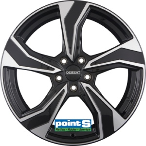 DEZENT KB BP 6X16 5X100 ET50 54.1 SCHWARZ GLŽNZEND/FRONTPOLIERT. ECE