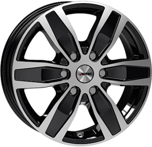 6,5X16 AUTEC QUANTRO 6/120 ET50 CH74,6 - Gloss Black / Polished