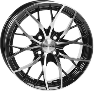 7,0X15 INTER ACTION FLASH 4/100 ET38 CH73,1 - Gloss Black / Polished