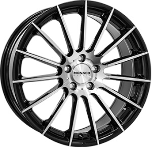 7,5X17 MNC WHEELS FORMULA 5/112 ET45 CH66,5 - Gloss Black / Polished