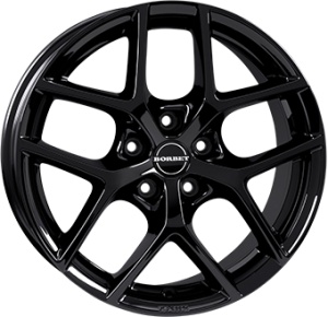 BORBET Y 7.5X17 5X112 ET45 72.5 BLACK GLOSSY KBA-50521 M+S 496329