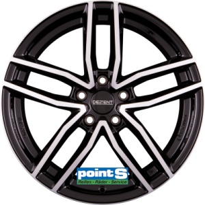 DEZENT TR BP 7.5X18 5X114.3 ET40 60.1 SCHWARZ GLŽNZEND/FRONTPOLIERT. ECE
