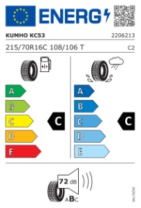 KUMHO 215/70 R15C 109/107T TL 8 PR PorTran KC53 - Img 4