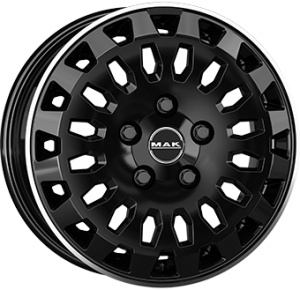 7,0X17 MAK OVERLAND 6/130 ET51 CH84,1 - Gloss Black / Polished lip