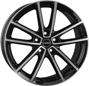 BORBET W 8X18 5X112 ET44 66.5 BLACK POLISHED GLOSSY KBA-52922 M+S 497166