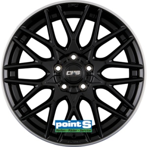 CMS C25 7X17 4X100 ET50 67.2R DIAMOND RIM BLACK GLOSS KBA-51785 M+S