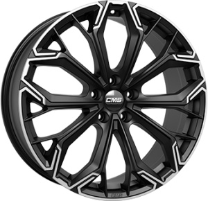 CMS C37 8.5X20 5X112 ET34.6 66.5 PART DIAMOND MATT BLACK KBA-55382 M+S