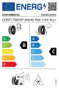 Continental WinterContact TS 870 P XL 285/45 R20 112V - Img 2