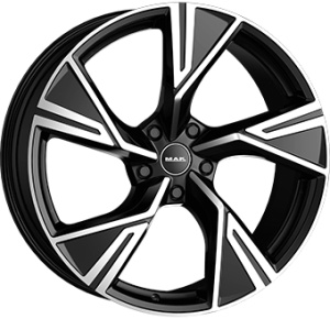 10,0X22 MAK STARK 5/112 ET32 CH66,45 - Gloss Black / Polished