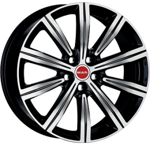 9,0X20 MAK BIRMINGHAM 5/120 ET41 CH65,1 - Gloss Black / Polished