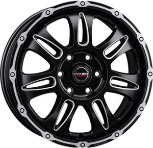 BORBET CW8 8X18 6X120 ET45 74.6 BLACK RIM WINDOW POLISHED MATT KBA-55244 M+S 2227