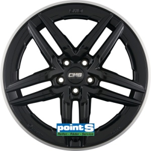 CMS C29-AERO 8.5X18 5X112 ET36 66.5 DIAMOND RIM BLACK GLOSS KBA-53882 M+S