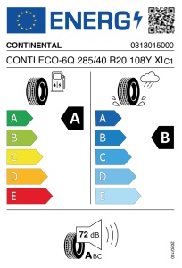 CONTINENTAL ECO 6 Q * XL 285/40 R20 - Img 3