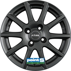 RIAL MILANO 5.5X14 4X108 ET43 63.4 TITANIUM KBA-47467 M+S