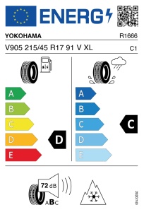 YOKOHAMA 215/45 R17 91V XL RPB M+S BLUEARTH- WINTER (V905) - Img 2