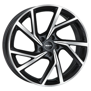 7,5X17 MAK KASSEL 5/112 ET46 CH57,1 - Gloss Black / Polished