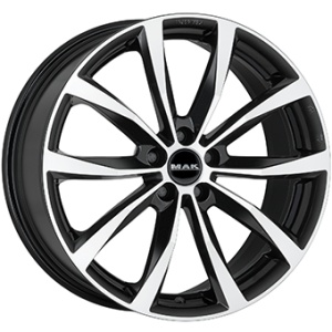 7,5X18 MAK WOLF 5/100 ET49 CH57,1 - Gloss Black / Polished