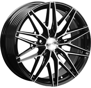 8,0X18 MONACO WHEELS FF4 5/112 ET45 CH66,5 - Gloss Black / Polished