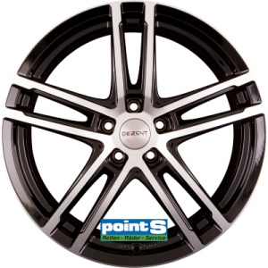 DEZENT TZ BL 6.0X15 5X114.3 ET46 67.1 SCHWARZ GLNZEND/FRONTPOLIERT. ECE