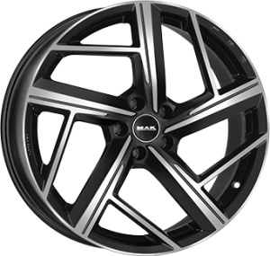 8,0X18 MAK QVATTRO 5/112 ET26 CH66,4 - Gloss Black / Polished