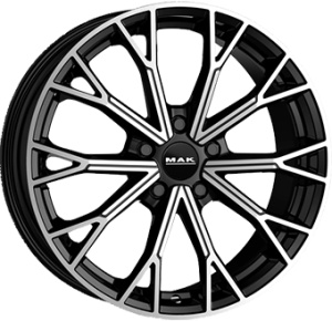 8,0X19 MAK ASPHALT 5/108 ET42 CH72 - Gloss Black / Polished