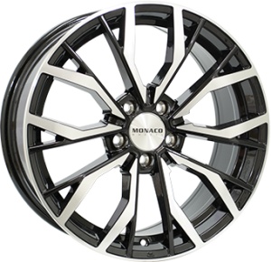 8,0X19 MONACO WHEELS GP5 5/108 ET45 CH63,4 - Gloss Black / Polished