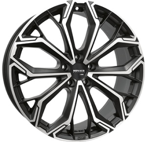8,5X20 MONACO WHEELS GPC17 5/112 ET34,6 66,4 - Dull Black / Polished
