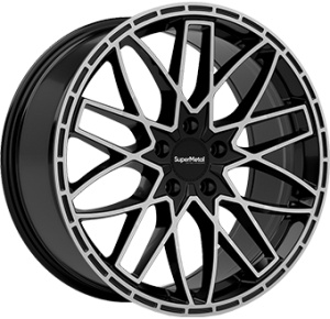 9,0X20 SUPERMETAL VANE 5/120 ET45 CH65,1 - Gloss Black / Polished