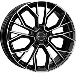 9,0X21 MAK STILO 5/112 ET35 CH57,1 - Gloss Black / Polished