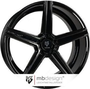 9,5X19 MB DESIGN KV1D 5/112 ET45 CH75,1 - Gloss Black