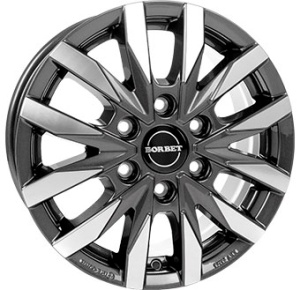 BORBET CW6 6.5X16 6X130 ET62 84.1 MISTRAL ANTHRACITE GLOSSY POLISHED KBA-52752 4970