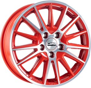 CMS C23 6X15 4X108 ET32 65.1 DIAMOND RED GLOSS KBA-53222 M+S