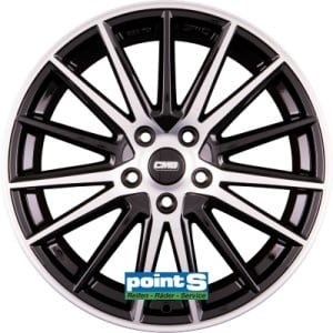 CMS C23 8X18 5X112 ET55 66.5 DIAMOND BLACK GLOSS KBA-51515 M+S