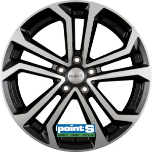DEZENT TA BL 8.0X19 5X108 ET48 63.4 SCHWARZ GLŽNZEND/FRONTPOLIERT. ECE